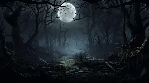 Mystieke Halloween horizonten van boeiende spookachtige Halloween-thema achtergronden