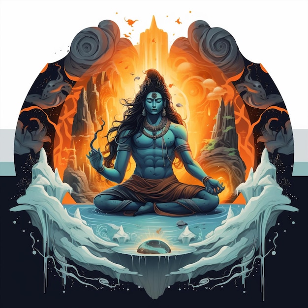 Mystieke Mahadev Lingam en Yoni die de aanwezigheid van Heer Shiva symboliseren