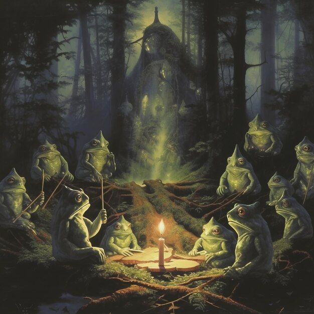 Mystieke verhalen uit het schaduwrijke bos Enigmatische Kikkersvereniging en de oude magie van illusie