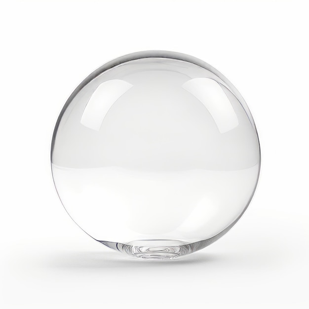 Photo mystifying vision unveiling the secrets within a transparent glass ball