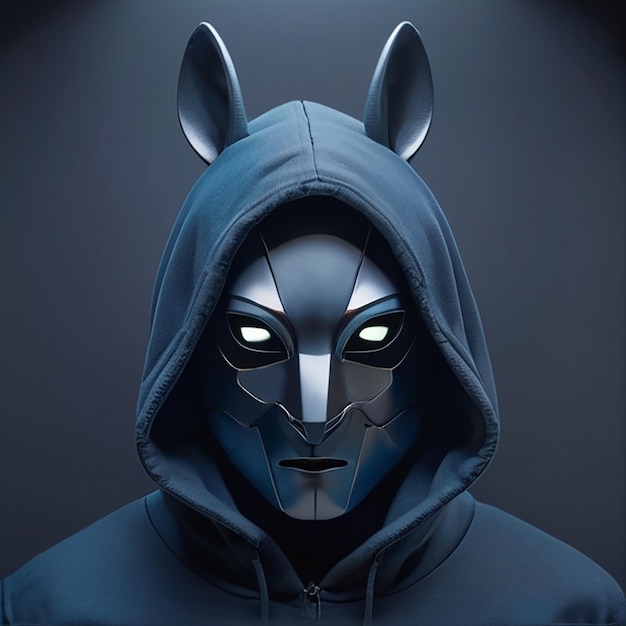 Mystique Unveiled The Enigmatic Rabbit Man in Futuristic Noir