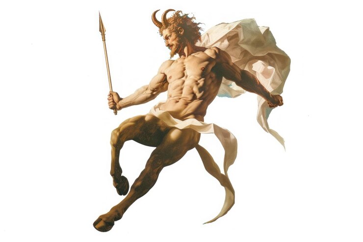 Photo mythical centaur with spear illustration
