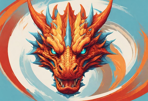 Mythical dragon digital illustration