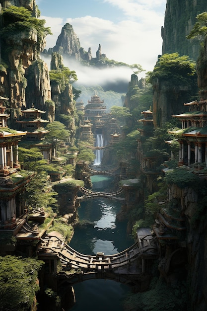 mythical jungle landscape