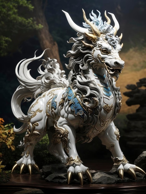 Foto animal mitologico qilin