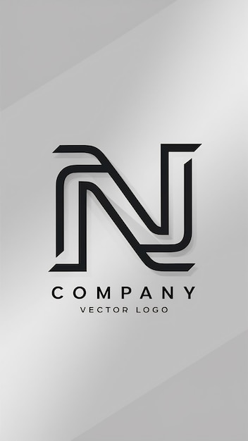 n letter logo company sign vector design