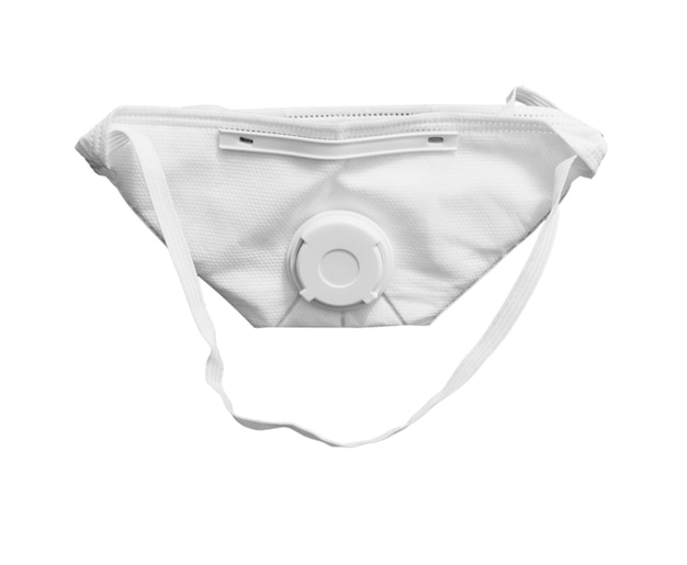 N95 mask on white background