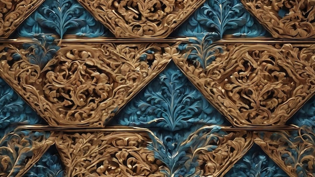 Naadloos 3D-ornament naadloos gestructureerde tegels geometrisch patroon