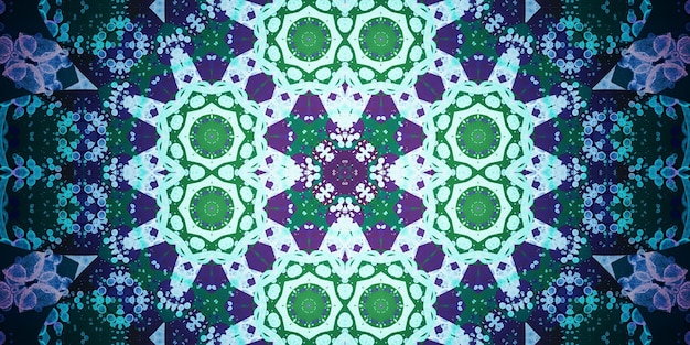 Naadloos abstract kaleidoscooppatroon Panoramische abstracte textuur Herhalend patroon