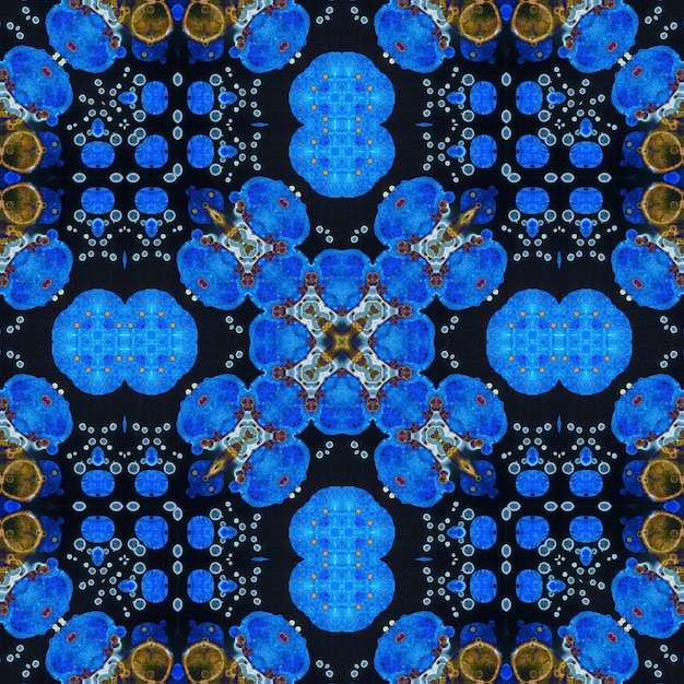 Naadloos abstract patroon en textuur Symmetrisch patroon van aquarellen en bubbels