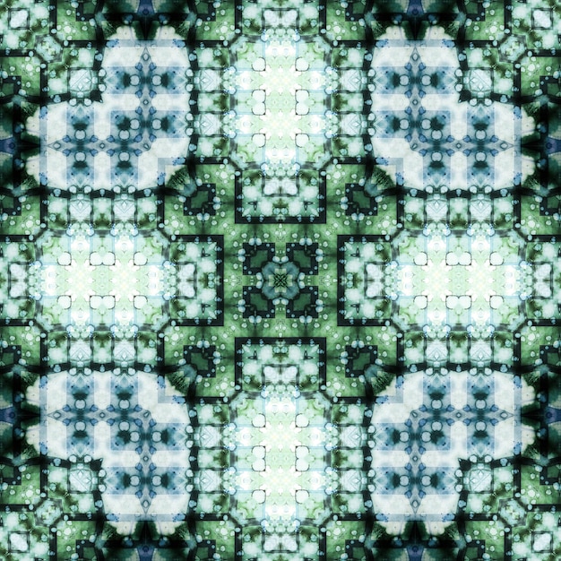 Naadloos abstract patroon en textuur Symmetrisch patroon van aquarellen en bubbels