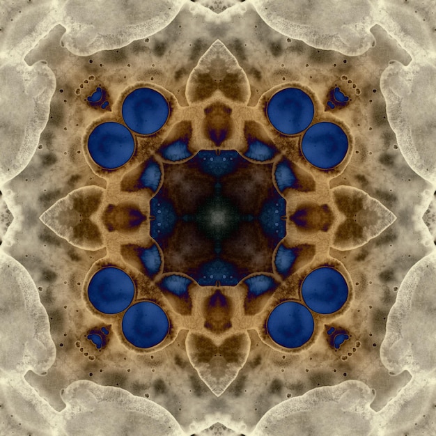 Naadloos abstract vierkant patroon. Alcoholinkt in de moderne kunst. Mandala