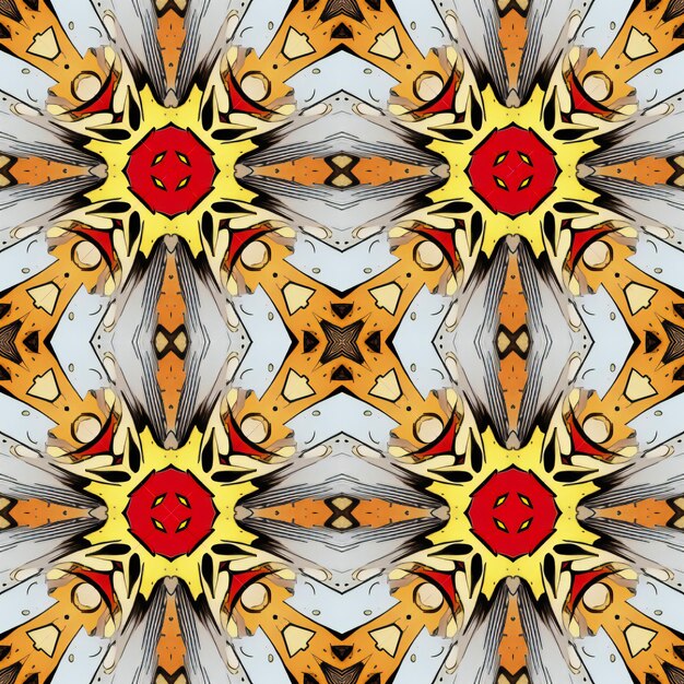 Naadloos achtergrondpatroon Abstract kaleidoscoop symmetrisch patroon