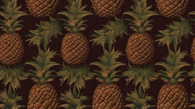 Naadloos ananaspatroon