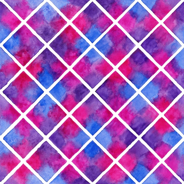 Naadloos aquarel geometrisch patroon