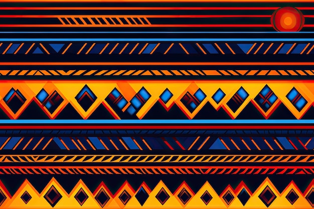 Naadloos Azteeks patroon herhalend stamontwerpen geometrisch traditioneel continu behang