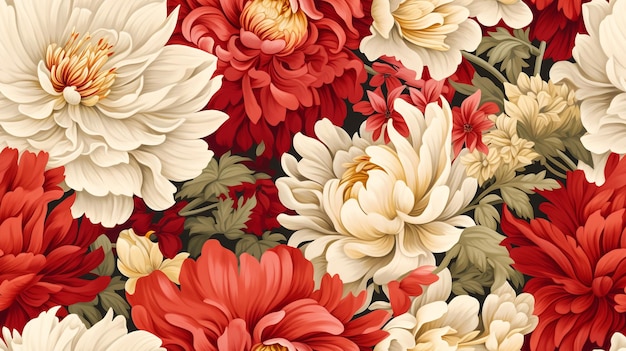 Naadloos Beautiful Flower illustratie patroon