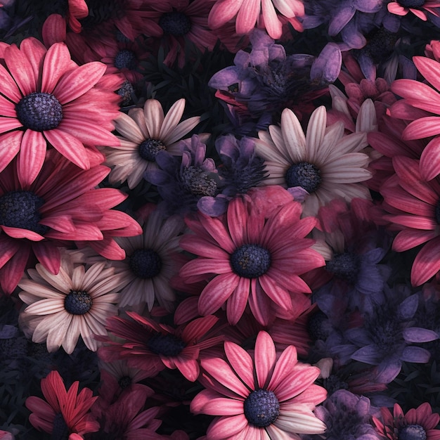 Naadloos bloemenpatroon met kleurrijke achtergrond