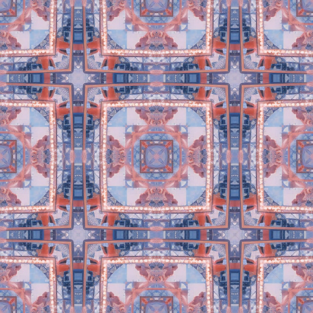 Naadloos kaleidoscooppatroon Geometrische symmetrische achtergrond