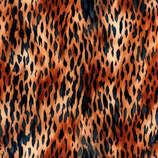 Naadloos leopardhuidpatroon textuur in bruin wildstofontwerp