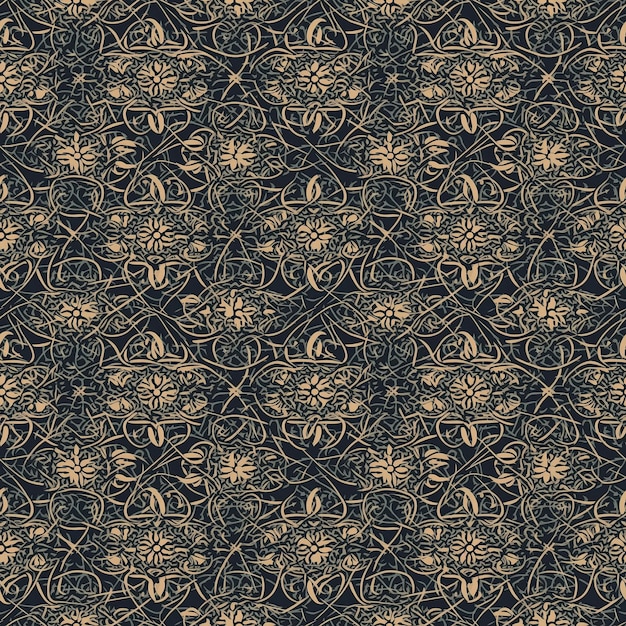 Naadloos oosters traditioneel ornament Traditioneel patroon Generatieve AI illustratie