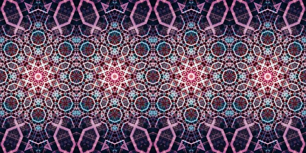 Naadloos patroon banner Kaleidoscoop textuur