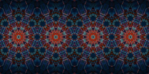 Naadloos patroon banner Kaleidoscoop textuur