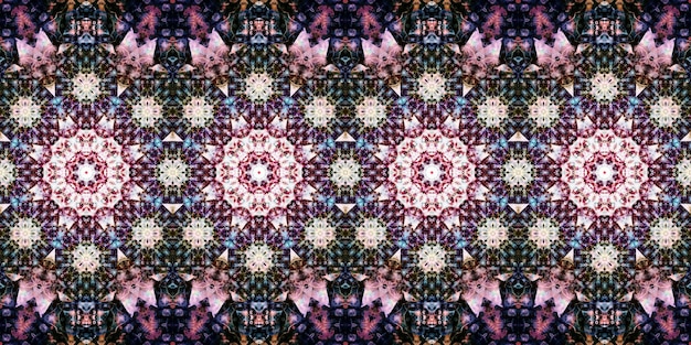 Naadloos patroon banner Kaleidoscoop textuur