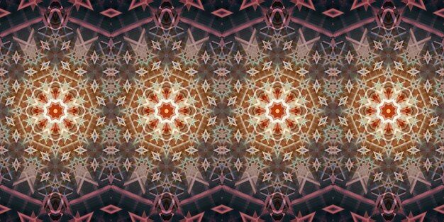 Foto naadloos patroon banner kaleidoscoop textuur