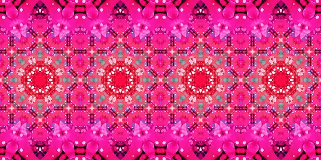 Foto naadloos patroon banner kaleidoscoop textuur