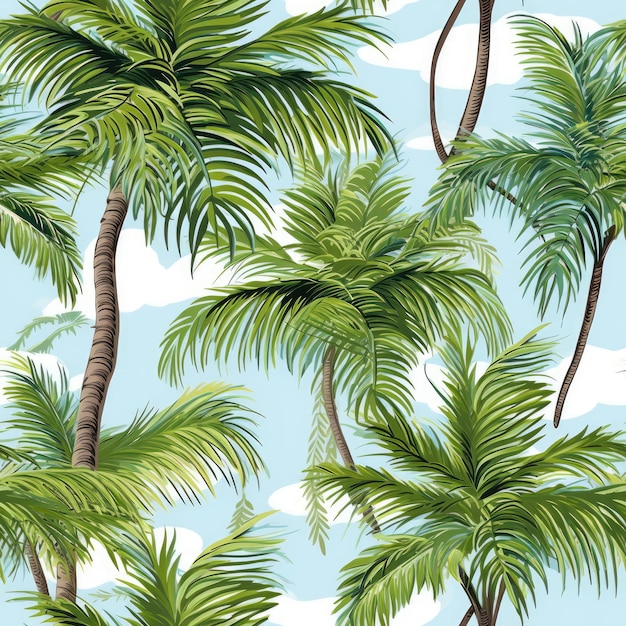 Foto naadloos patroon kokosnootboom