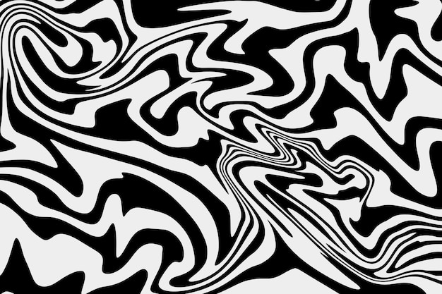 Naadloos patroon met zwart-witte golven Abstracte zwarte en witte golven achtergrond kromme lijnen