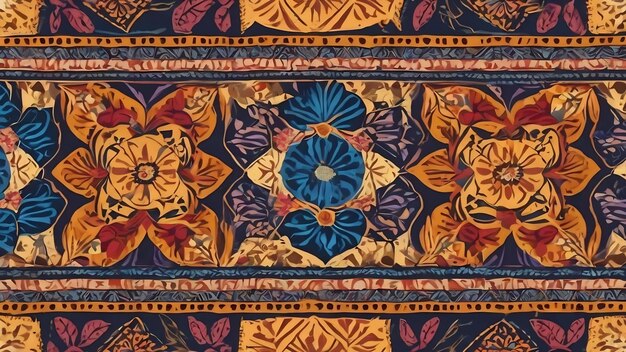 Naadloos patroon retro vintage stijl 90 boho batik patroon tribale etnische naadloos.
