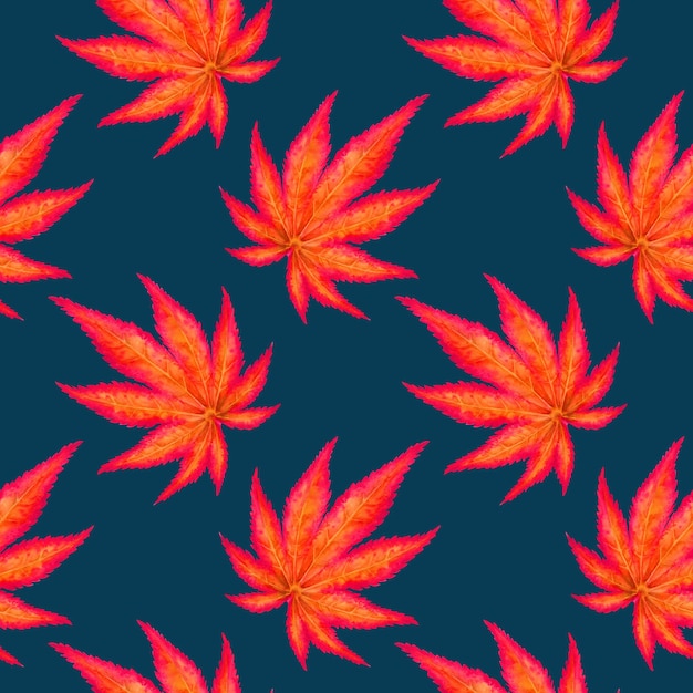 naadloos patroon van oranje esdoornbladeren