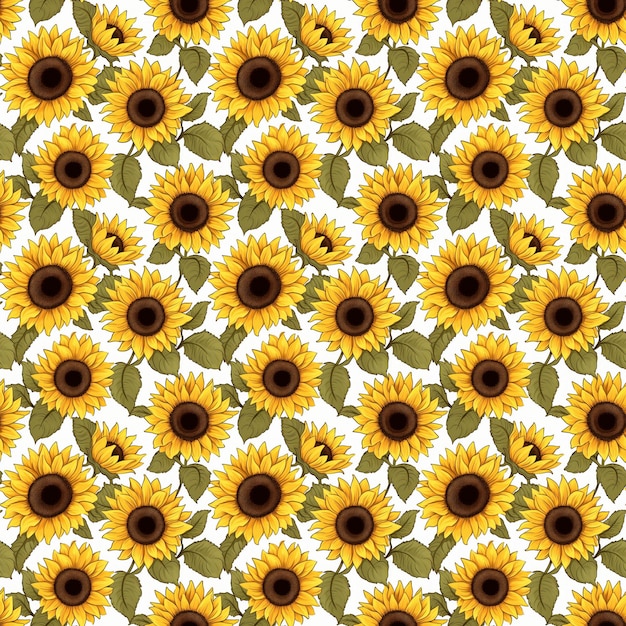 Naadloos patroon van zonnebloemen