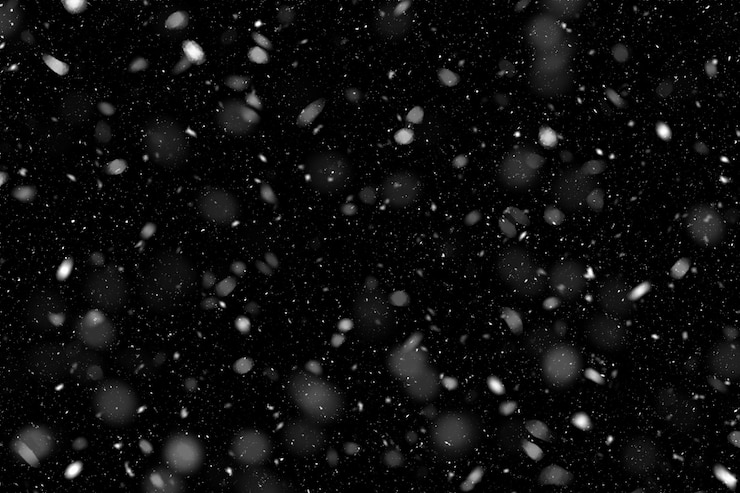 Foto naadloos realistische vallende sneeuw of sneeuwvlokken geïsoleerde overlays achtergrond