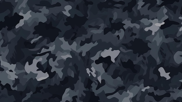 Naadloos ruw getextureerd militair jacht- of paintball-camouflagepatroon in donkerzwart en grijs