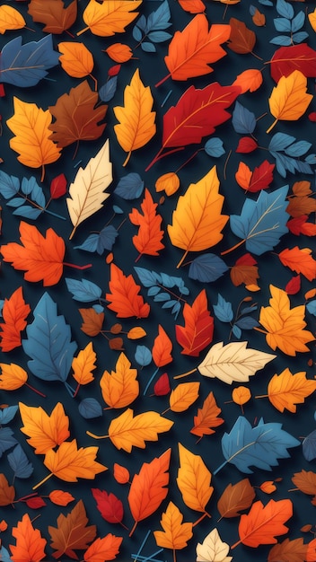 Naadloos stoffenpatroon van herfstbladeren