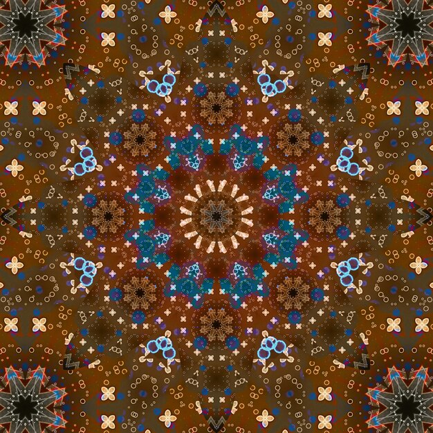 Naadloos vierkant patroon textuur Kunstpatroon Kaleidoscoop