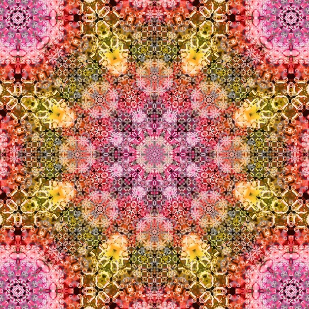 Foto naadloos vierkant patroon textuur kunstpatroon kaleidoscoop