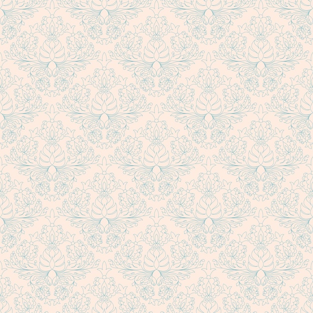 Naadloos vintage behangpatroon