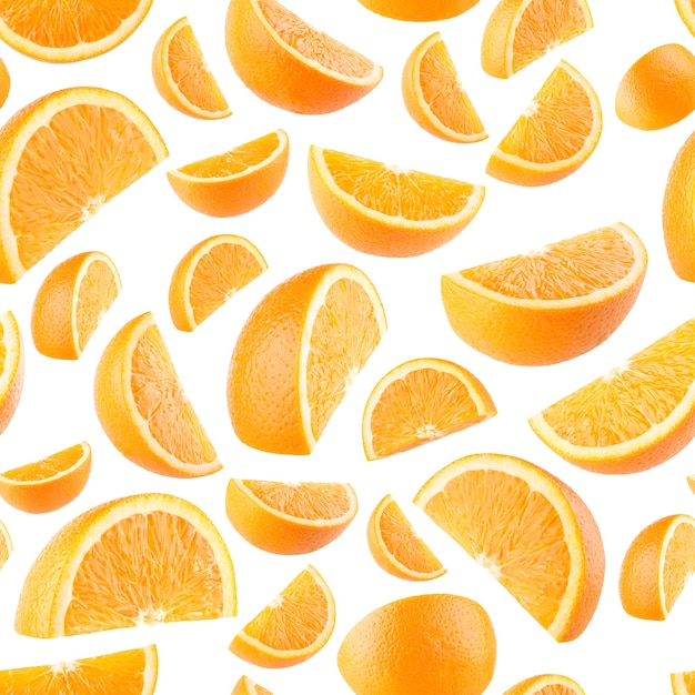 Naadloze achtergrond met stukjes sinaasappel