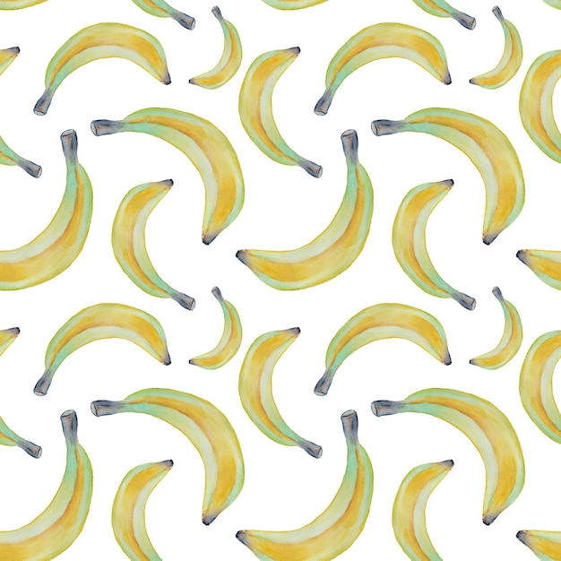 Naadloze aquarel banaan patroon