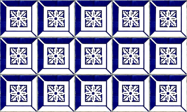 Naadloze Azulejo-tegel uit Portugal of Spanje. Hoge resolutie.