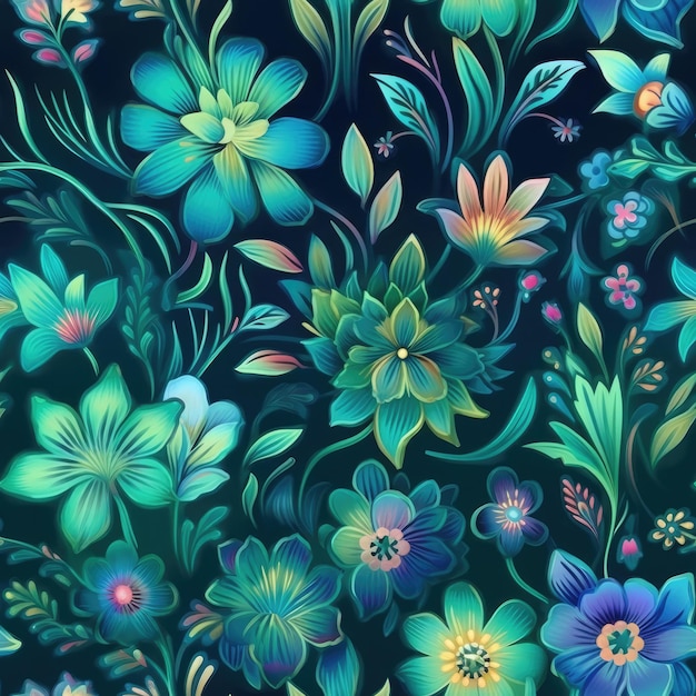 Naadloze patroon met bloemen textuur achtergrond