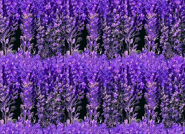 Naadloze patroonachtergrond geïnspireerd door een lavendelveld met zijn rustgevende paarse tinten
