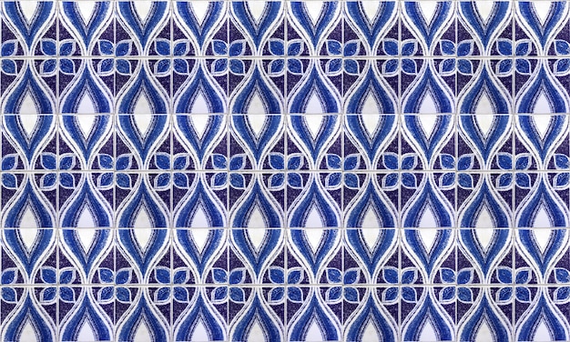 Naadloze portugal of spanje azulejo tile background