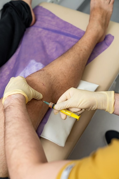 Naaldtherapie-injectie Verzameling van bloedplaatjesrijk plasma