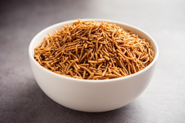 Photo nachni or ragi sev is a delicious crispy noodle made from finger millets healthy indian food