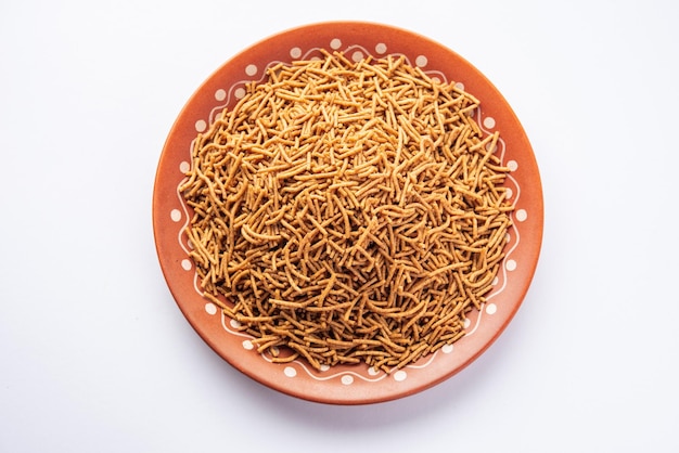 Nachni or Ragi Sev is a delicious crispy noodle made from finger millets healthy Indian food